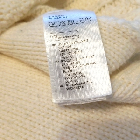 H&M L.O.G.G. Women's Sweater, Cream Color, Size Large - Picture 5 of 6